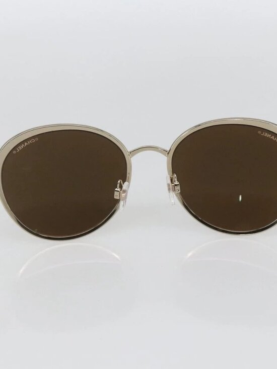 CHANEL Sunglasses metal Gold CC Auth SW1983V main image 10